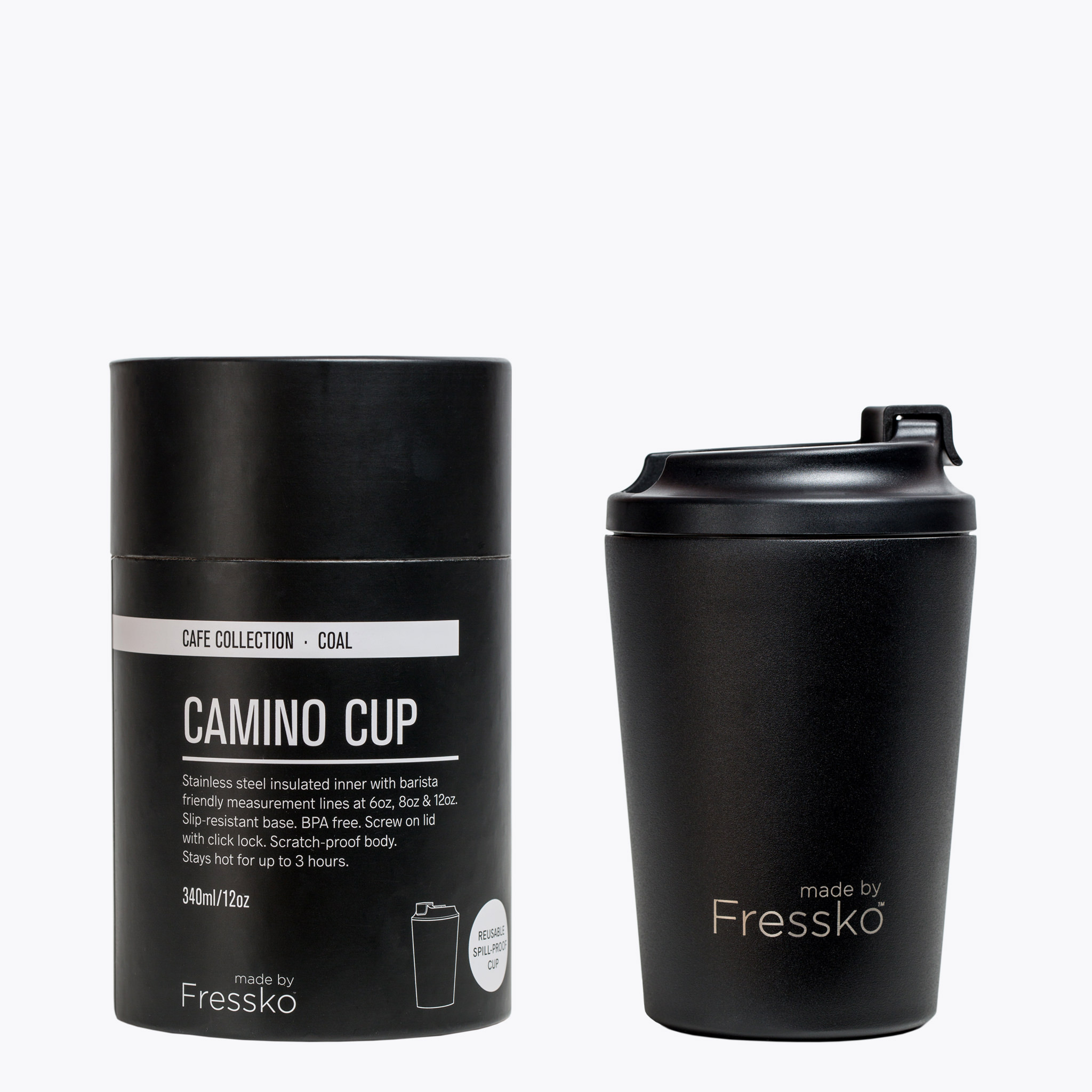 Camino 12oz – 340 Reusable Cup – COAL