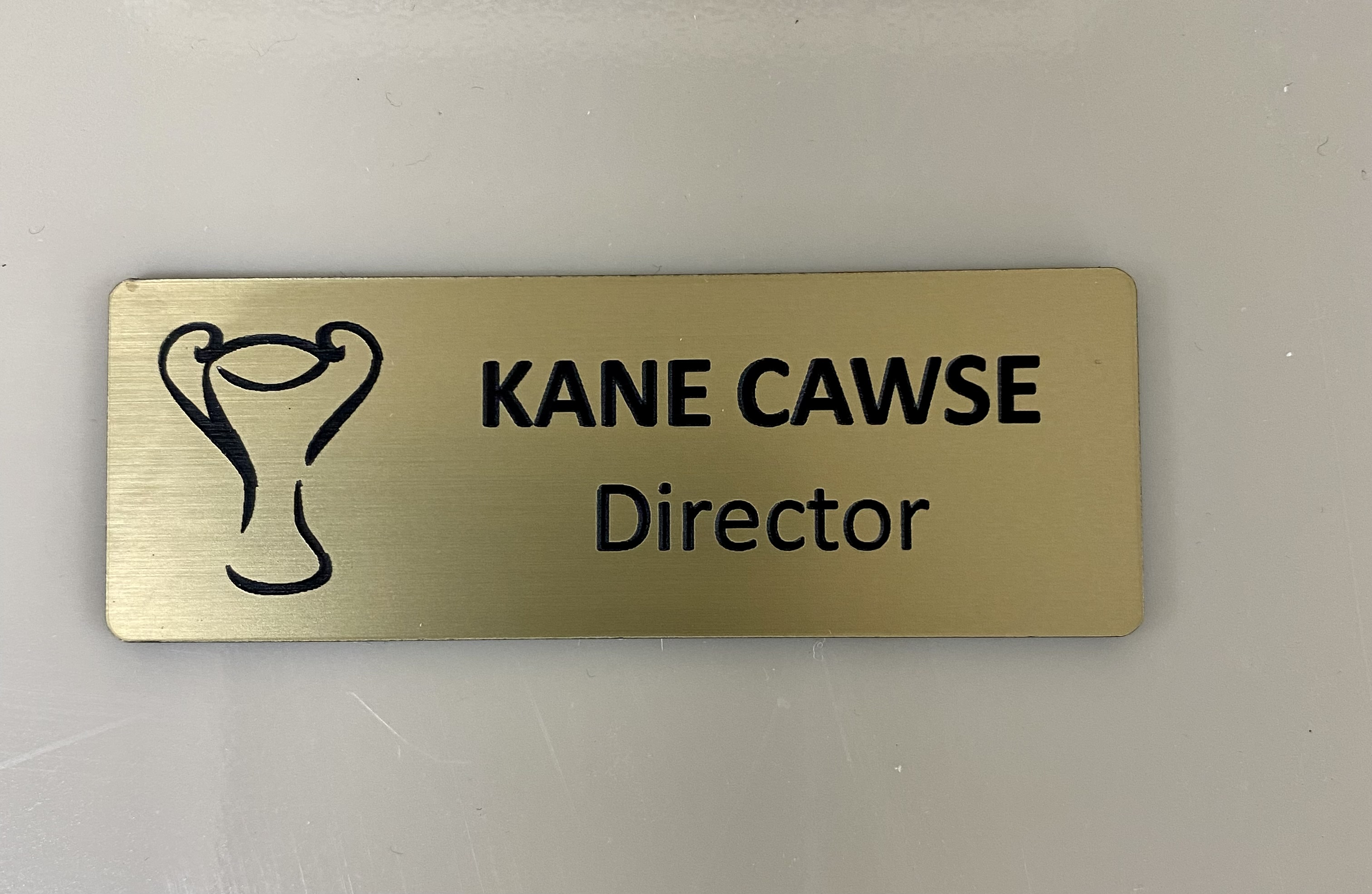 Laser engraved Name Badge with Magnetic Backing